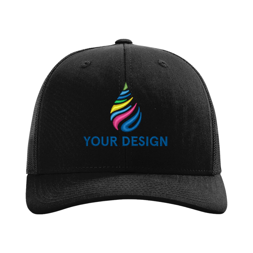 https://dnbifi8ep0rlz.cloudfront.net/branditgraphix/images/product/Richardson_Snapback_Trucker_Cap_-_112_-_Black_with_Logo_02490717202606.png