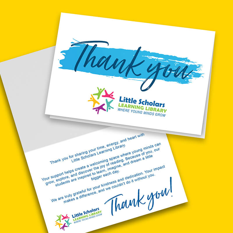 alt="Folded thank you cards"