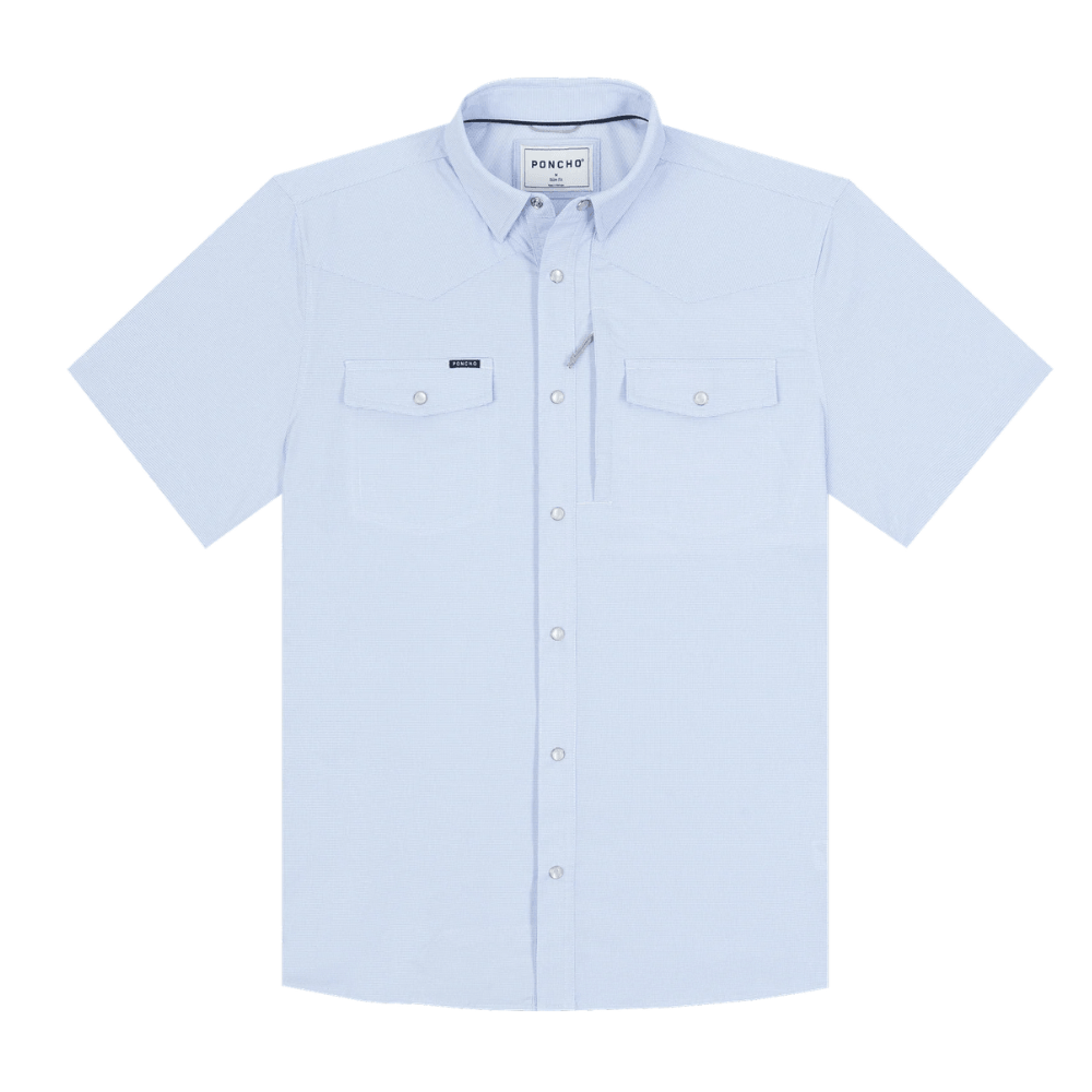 The Padre - Blue Microcheck
