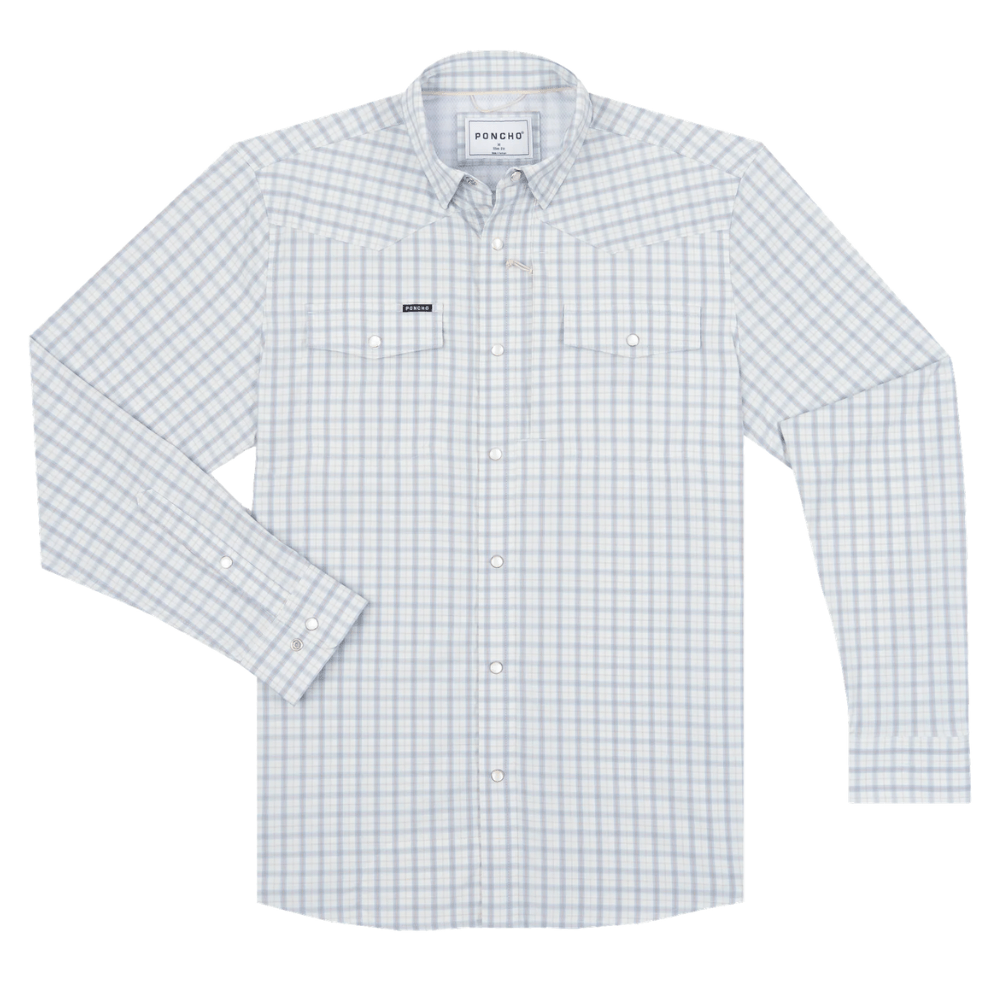 The Soda Butte - Light Blue and Red Clay Plaid