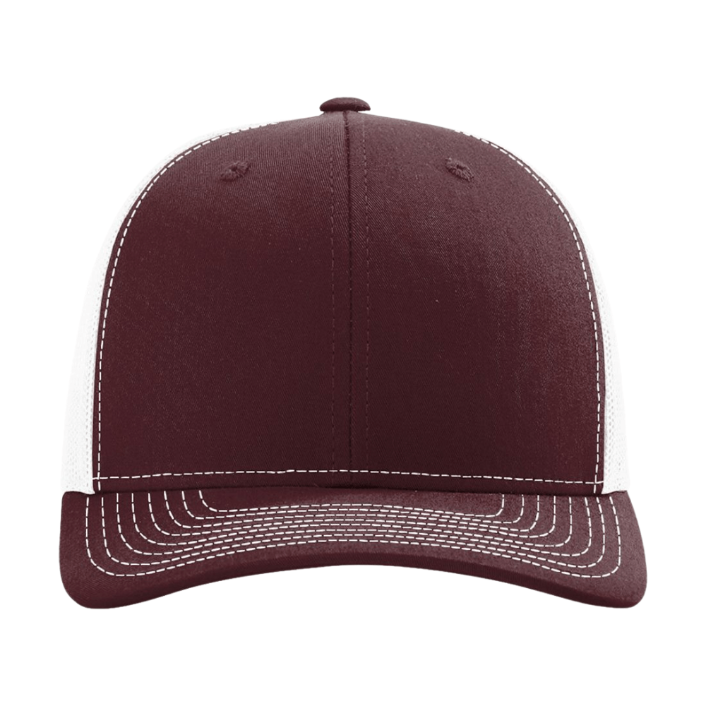Maroon/White